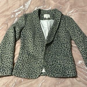 Loft Leopard print blazer in petite
